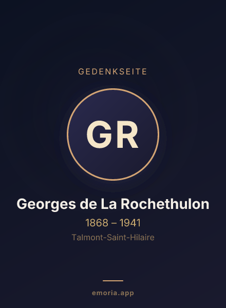 Gedenkportrait von Georges de La Rochethulon