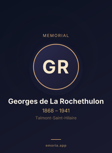 Memorial portrait of Georges de La Rochethulon