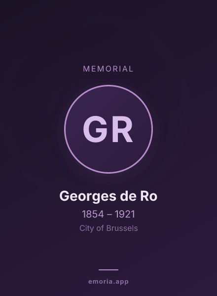 Memorial portrait of Georges de Ro