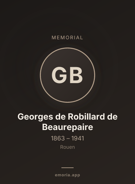 Memorial portrait of Georges de Robillard de Beaurepaire