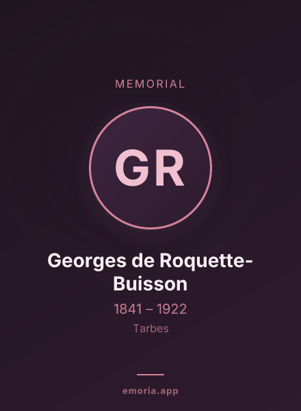 Memorial portrait of Georges de Roquette-Buisson