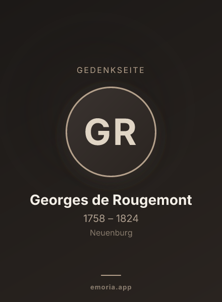 Gedenkportrait von Georges de Rougemont