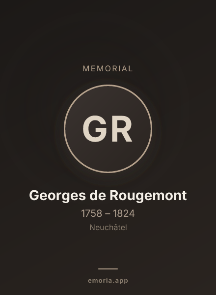 Memorial portrait of Georges de Rougemont