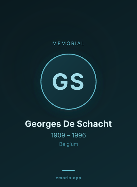 Memorial portrait of Georges De Schacht