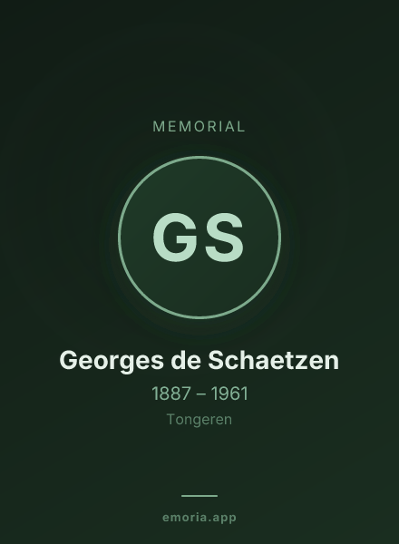 Memorial portrait of Georges de Schaetzen