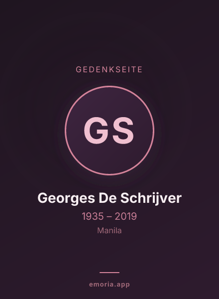 Gedenkportrait von Georges De Schrijver