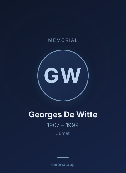 Memorial portrait of Georges De Witte
