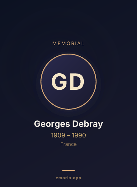 Memorial portrait of Georges Debray