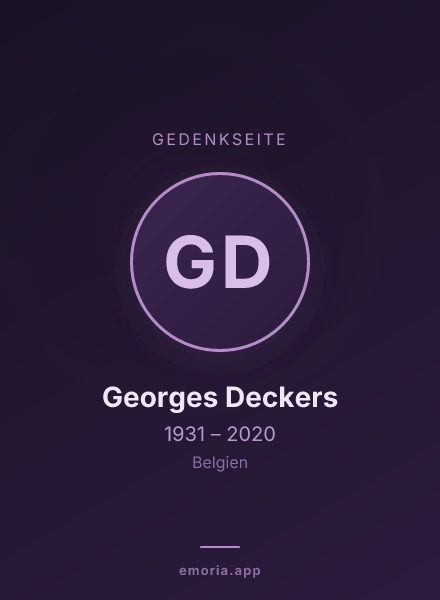 Gedenkportrait von Georges Deckers
