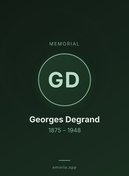 Memorial portrait of Georges Degrand