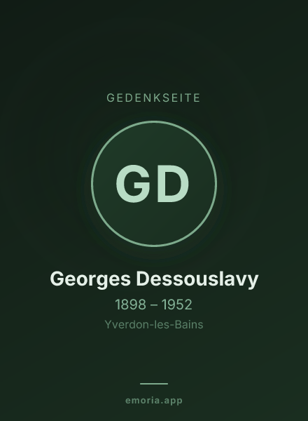 Gedenkportrait von Georges Dessouslavy