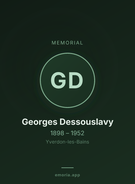 Memorial portrait of Georges Dessouslavy