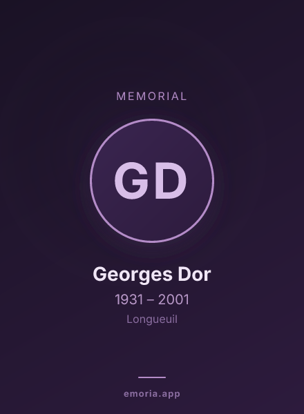 Memorial portrait of Georges Dor