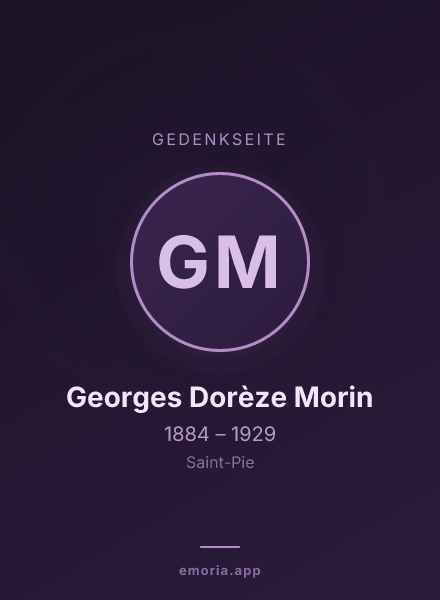 Gedenkportrait von Georges Dorèze Morin