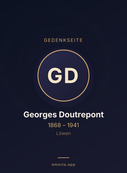 Gedenkportrait von Georges Doutrepont