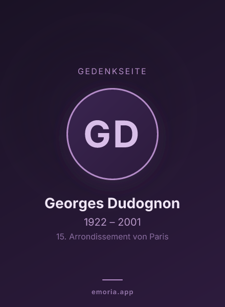 Gedenkportrait von Georges Dudognon