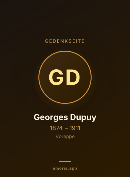 Gedenkportrait von Georges Dupuy