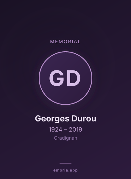 Memorial portrait of Georges Durou
