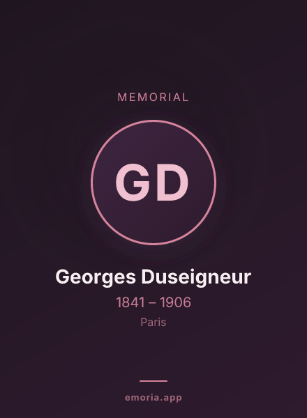 Memorial portrait of Georges Duseigneur