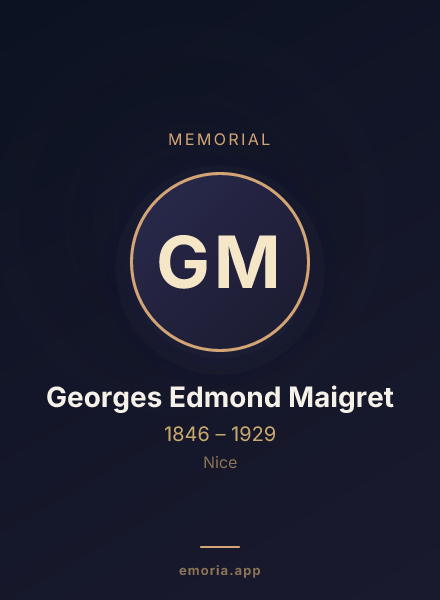 Memorial portrait of Georges Edmond Maigret
