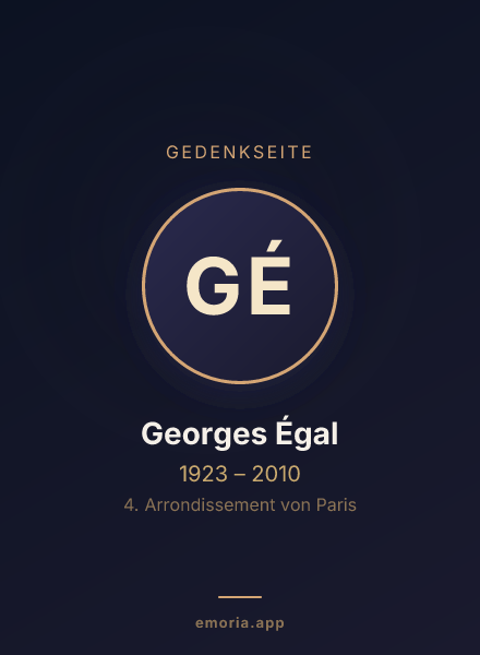 Gedenkportrait von Georges Égal