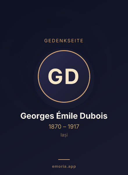 Gedenkportrait von Georges Émile Dubois