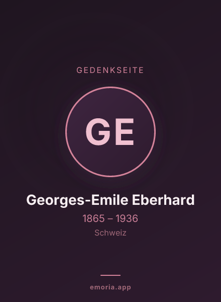 Gedenkportrait von Georges-Emile Eberhard