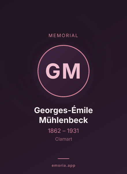 Memorial portrait of Georges-Émile Mühlenbeck
