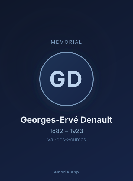 Memorial portrait of Georges-Ervé Denault