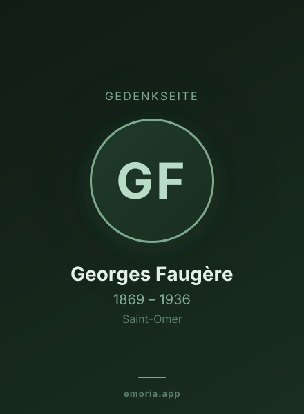 Gedenkportrait von Georges Faugère