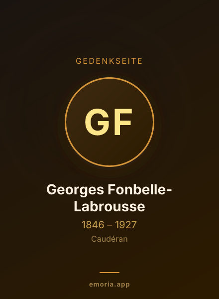 Gedenkportrait von Georges Fonbelle-Labrousse