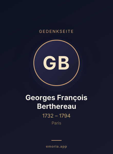 Gedenkportrait von Georges François Berthereau