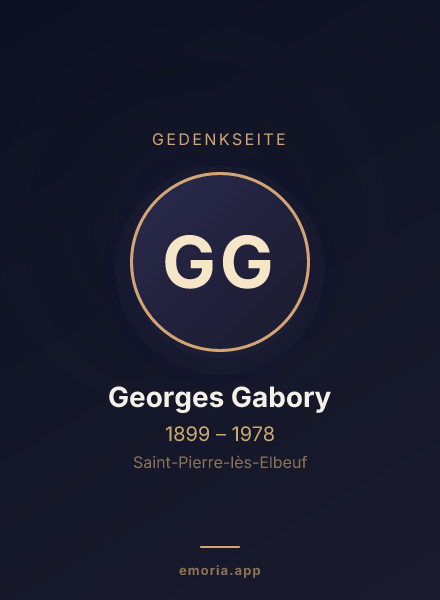 Gedenkportrait von Georges Gabory