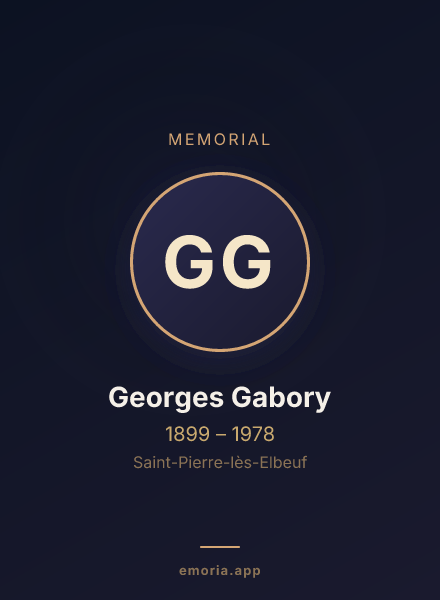 Memorial portrait of Georges Gabory