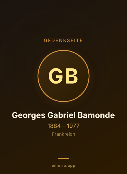 Gedenkportrait von Georges Gabriel Bamonde