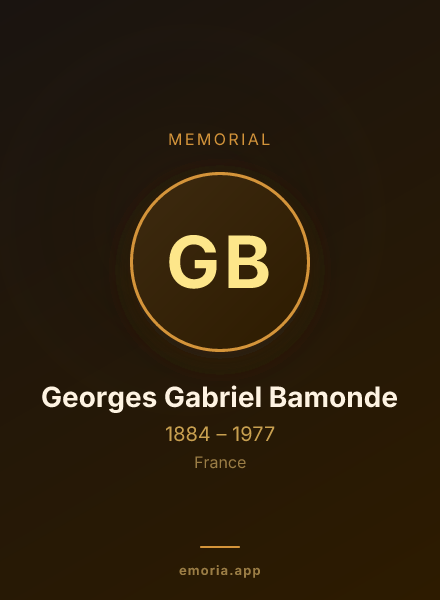 Memorial portrait of Georges Gabriel Bamonde