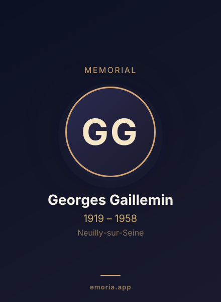 Memorial portrait of Georges Gaillemin