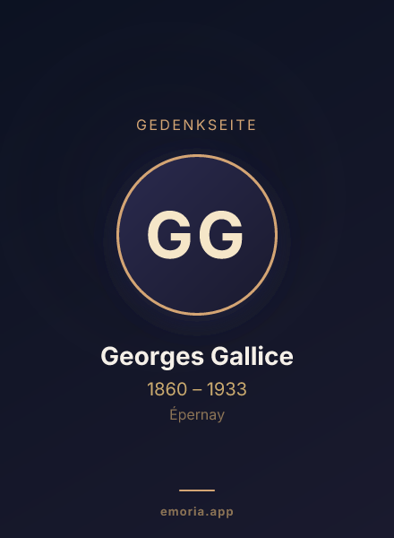 Gedenkportrait von Georges Gallice