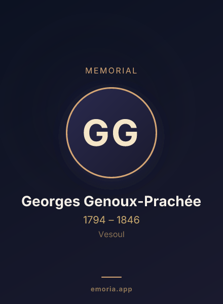 Memorial portrait of Georges Genoux-Prachée