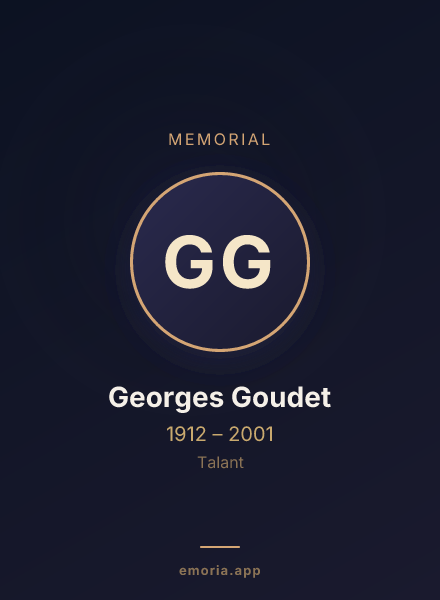 Memorial portrait of Georges Goudet