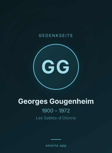 Gedenkportrait von Georges Gougenheim