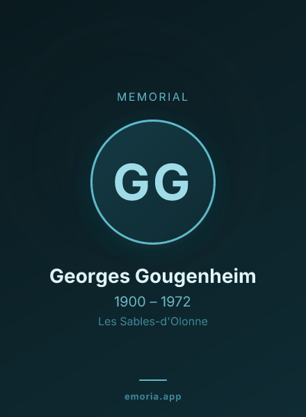 Memorial portrait of Georges Gougenheim