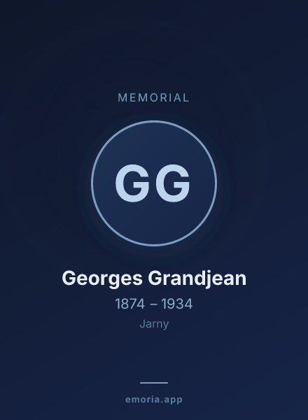 Memorial portrait of Georges Grandjean