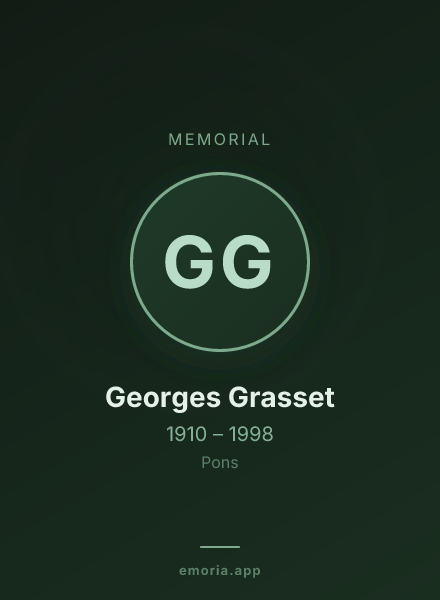 Memorial portrait of Georges Grasset