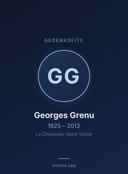 Gedenkportrait von Georges Grenu