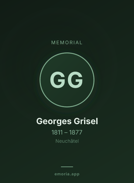 Memorial portrait of Georges Grisel