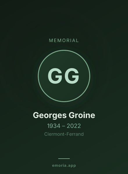 Memorial portrait of Georges Groine