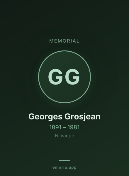 Memorial portrait of Georges Grosjean