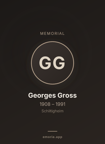 Memorial portrait of Georges Gross