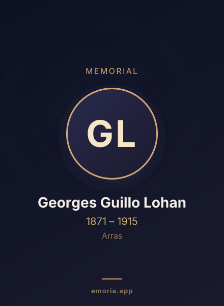 Memorial portrait of Georges Guillo Lohan